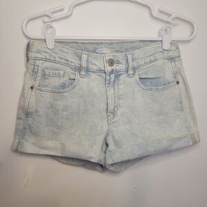 Old Navy Women’s Size 4 Boyfriend Denim Shorts Light Wash Cuffed Cotton Spandex